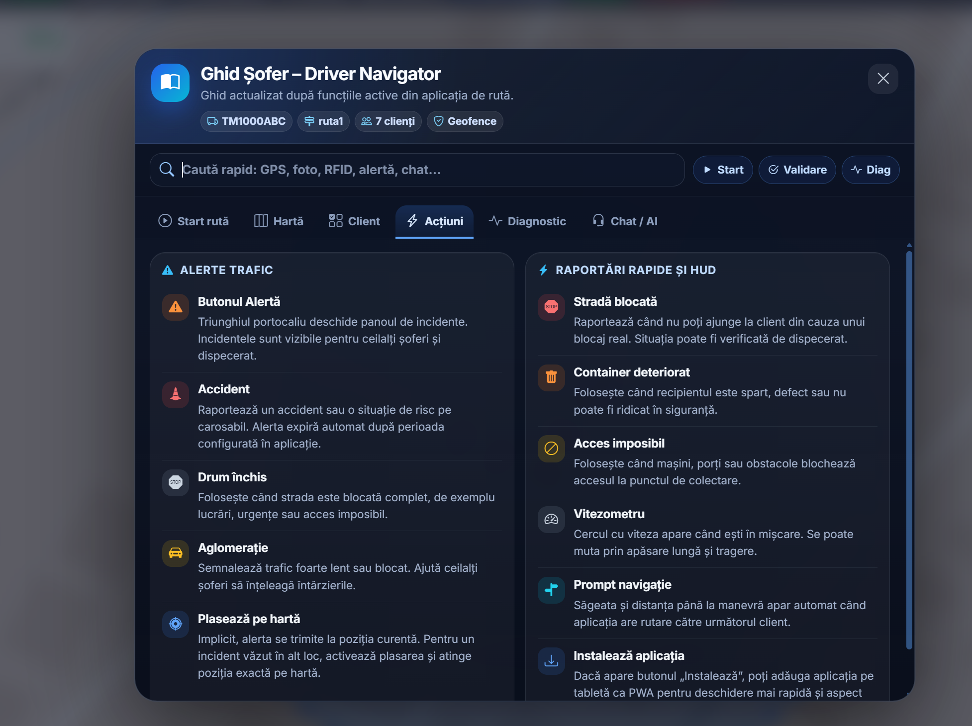 Driver App - Aplicatia soferului
